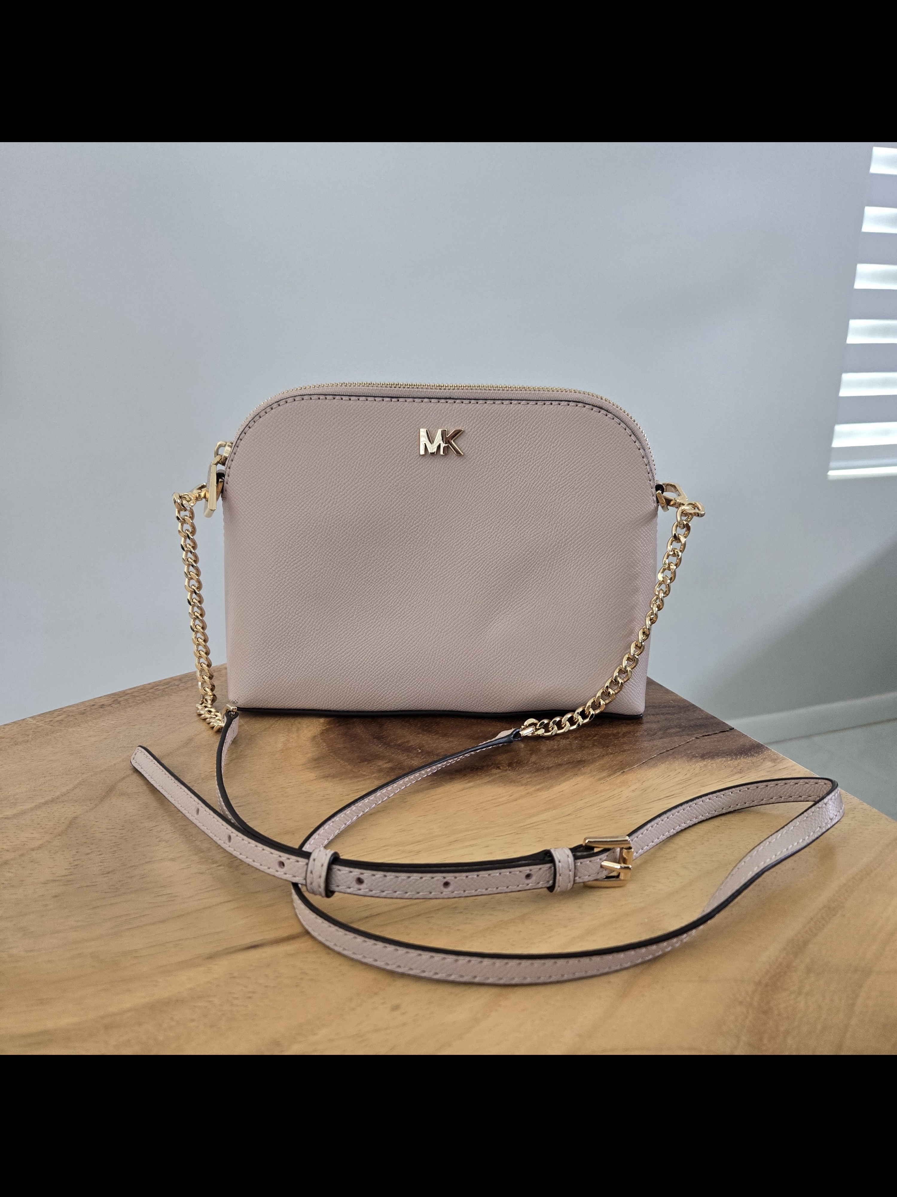 Michael Kors Nude Crossbody Leather Camera Bag